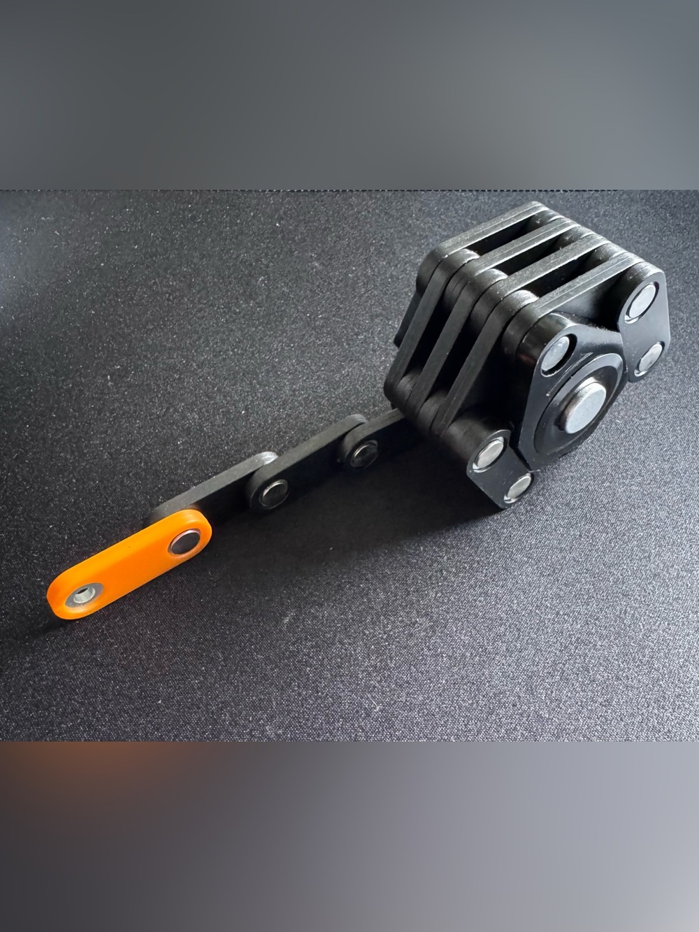 Folding Bike Lock - Black with Orange Link
